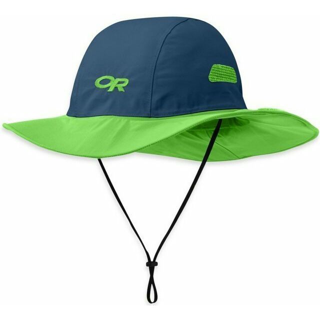 集山庄|OR|OUTDOOR RESEARCH|經典GTX保暖大盤帽/抗UV防水OR243505(82130)-藍/青綠