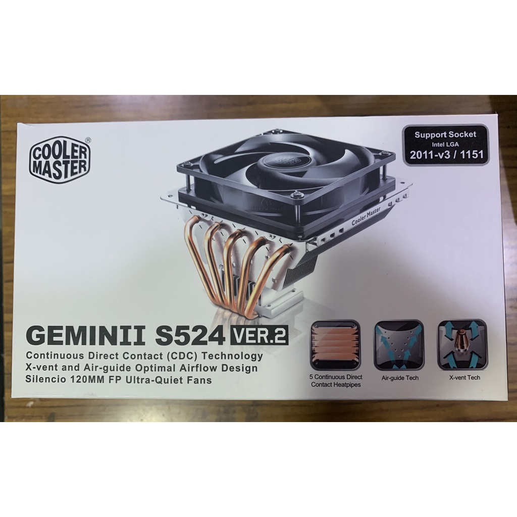 點子電腦-北投◎全新 COOLERMASTER 酷媽 GeminII S524 風扇 下吹式散熱器 750元