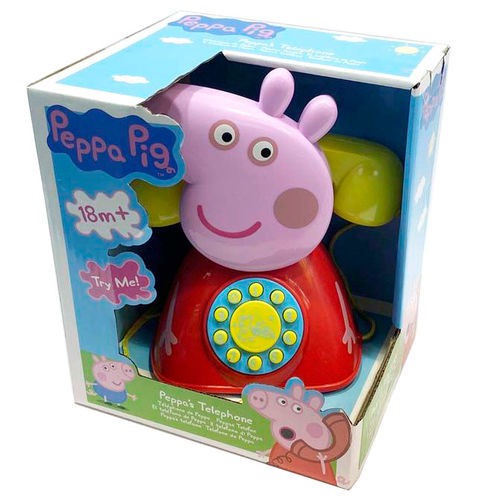 [TC玩具] peppa pig 佩佩豬系列 粉紅豬小妹 造型電話筒 電話 家家酒 原價599 特價