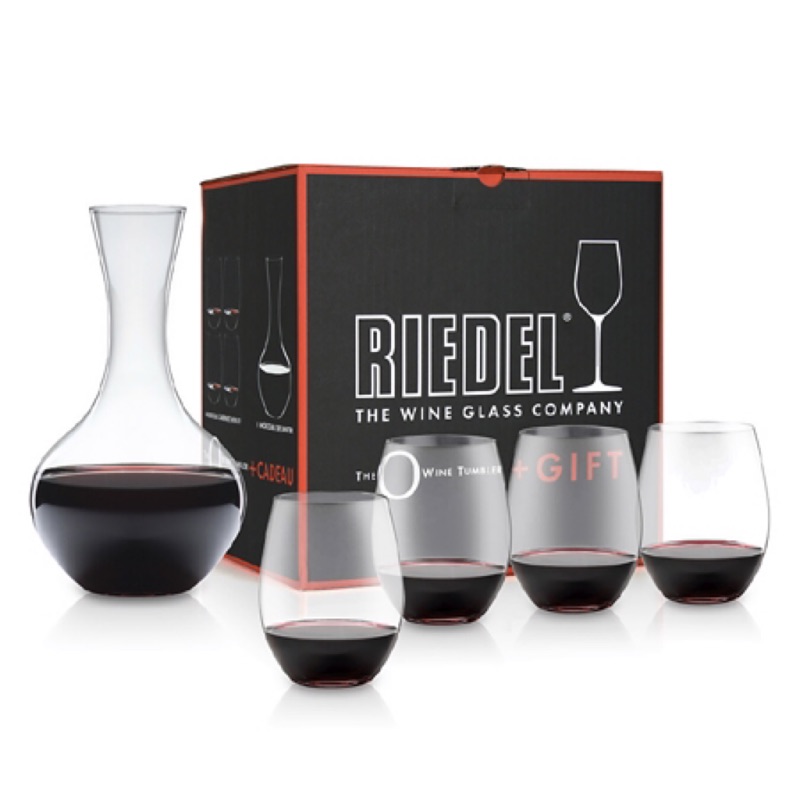 Riedel O- 5件超值組(紅酒杯4入+醒酒瓶1只)