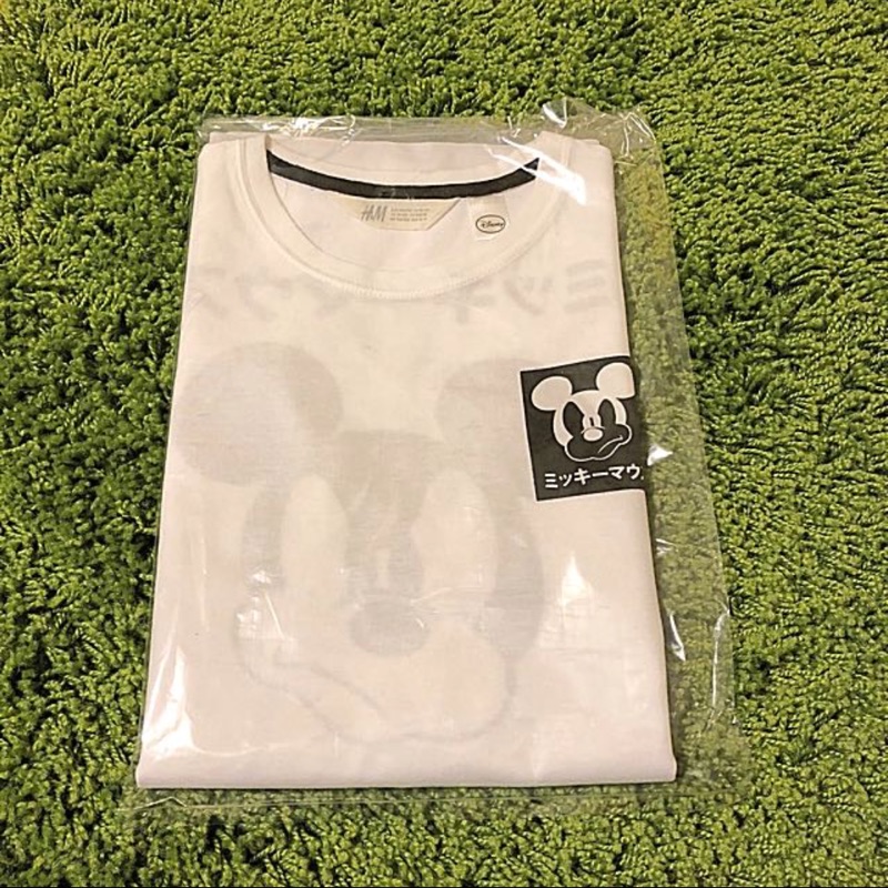 Hm H M Disney 迪士尼米奇mickey 日文字短t 蝦皮購物
