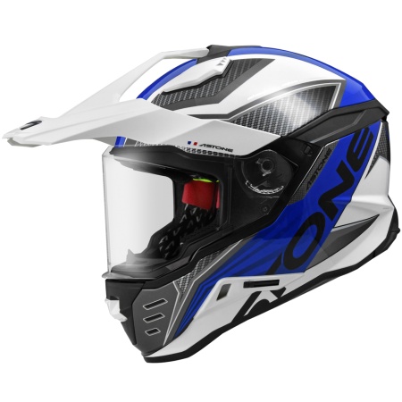 ASTONE-MX800 BF7 白 / 藍 複合式全罩 越野型 多功能安全帽  全罩式安全帽 享贈品