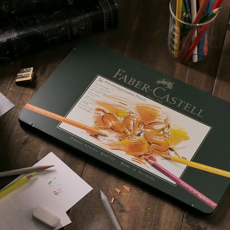 德國 FABER-CASTELL 輝柏 綠盒 藝術家級 油性 色鉛筆 36色『胖媽媽美術文具』