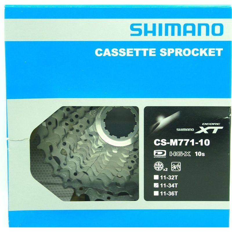 SHIMANO XT CS-M771 10速 飛輪 (11-34T)，盒裝公司貨