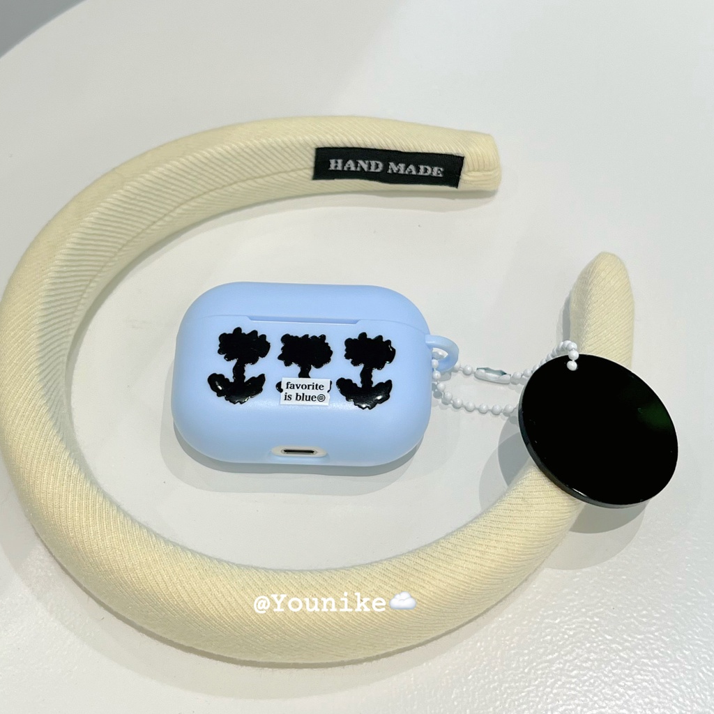 韓國ins風海鹽蘭花朵airpods1/2無線藍牙保護套airpods pro3軟殼