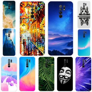 XIAOMI 小米 Poco M2 Redmi 9 彩繪手機殼適用於小米 Redmi 9 TPU 矽膠軟套