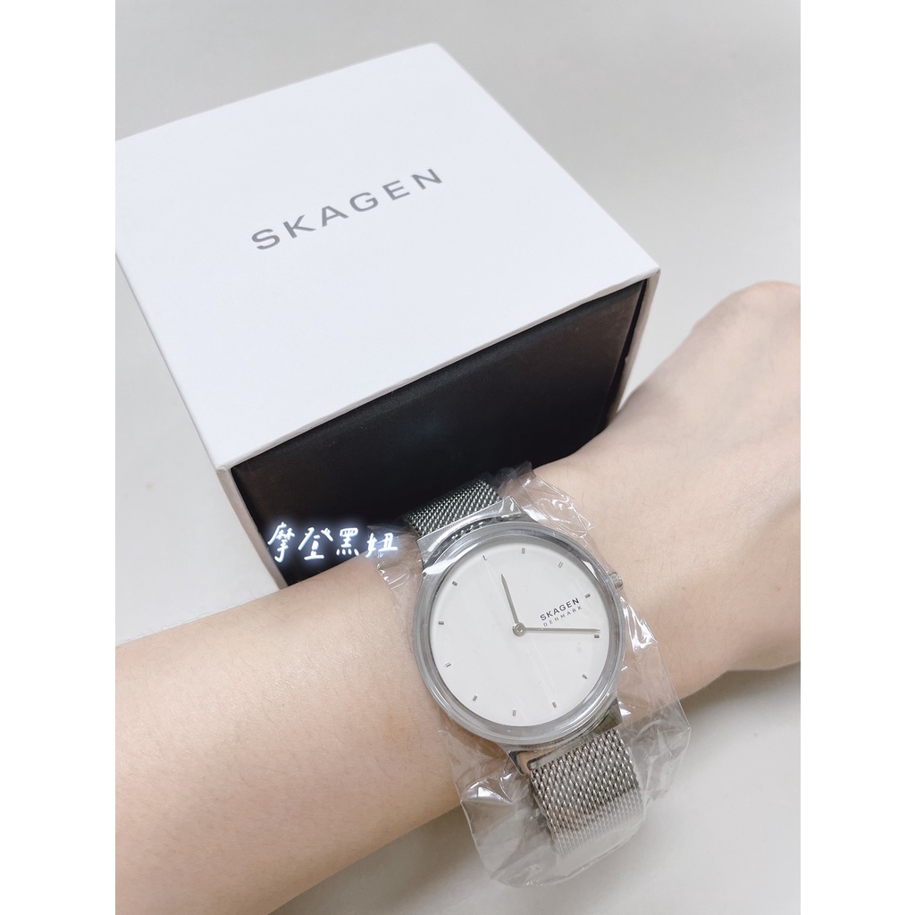 💃摩登黑妞💃丹麥品牌 SKAGEN 經典系列女錶 不鏽鋼銀色網狀錶帶SKW2823 #1330831