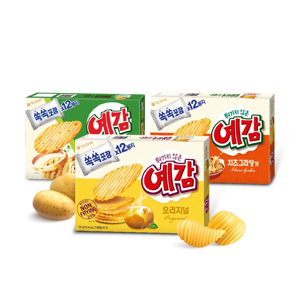 【蝦皮直營特選】韓國 orion 好麗友 預感香烤洋芋片 12入 超值量販包 原味/起司/洋蔥 非油炸烘烤