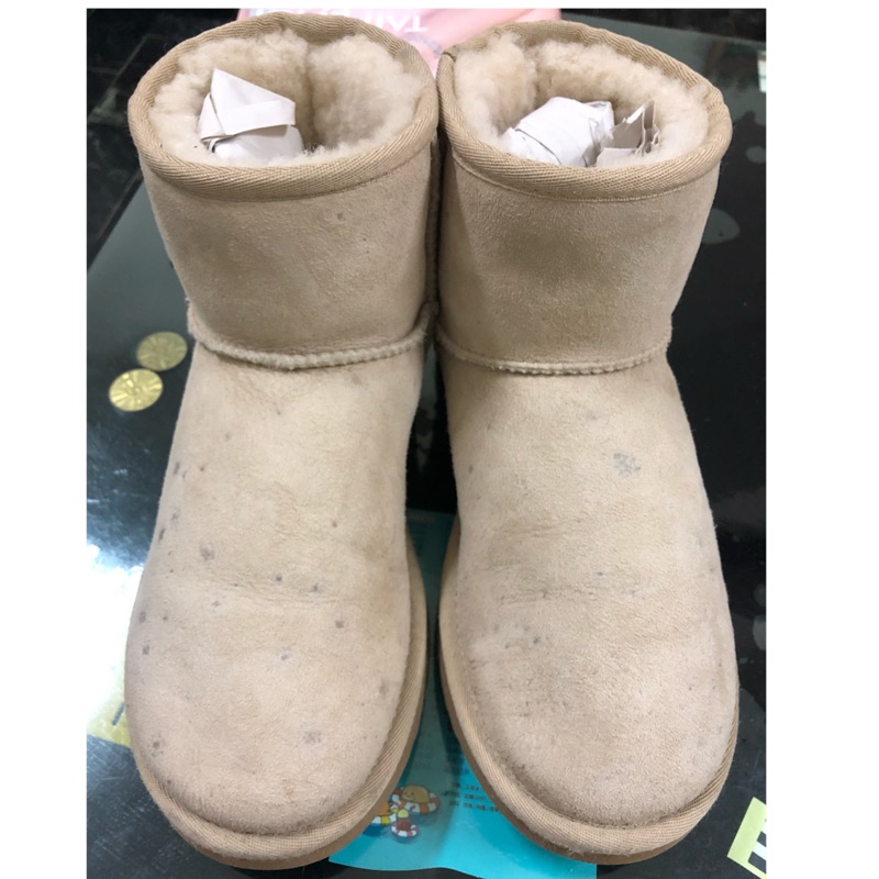 「二手，正品」澳洲🦘 UGG AUSTRALIA 沙色/米色 7號短雪靴