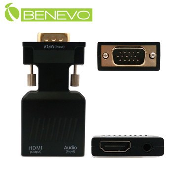 【ＢＫＹ】BENEVO BVC1520HC VGA(公)轉HDMI(母)影音訊號轉換器