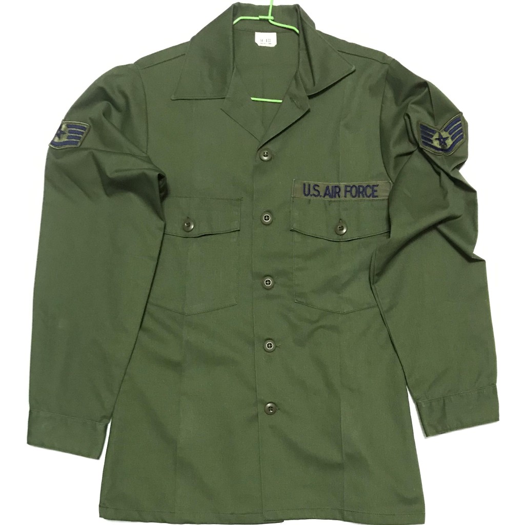 美軍公發 USAF 空軍 OG-507 長袖勤務襯衫 工作衫 SIZE：14.5X33