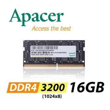 [龍龍3C] 宇瞻 Apacer DDR4 3200 16G 16GB 終身保固 筆記型電腦 記憶體