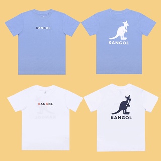 KANGOL 童裝 短T 白色 藍色 文字LOGO 圓領 短袖 上衣 6126500500 6126500581