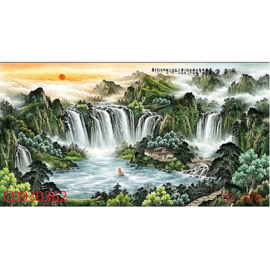 輝常開運 台灣發貨招財開運國畫山水畫風水畫聚寶盆擋樑壓有遠景娟布畫芯100 50cm 1 蝦皮購物