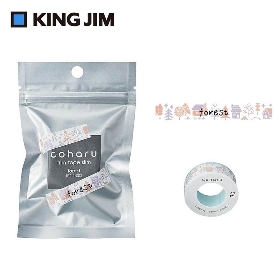 KING JIM TEPRA LITE熱感式標籤薄膜自黏膠帶/ 11mm/ 森林/ TPT11-002 eslite誠品