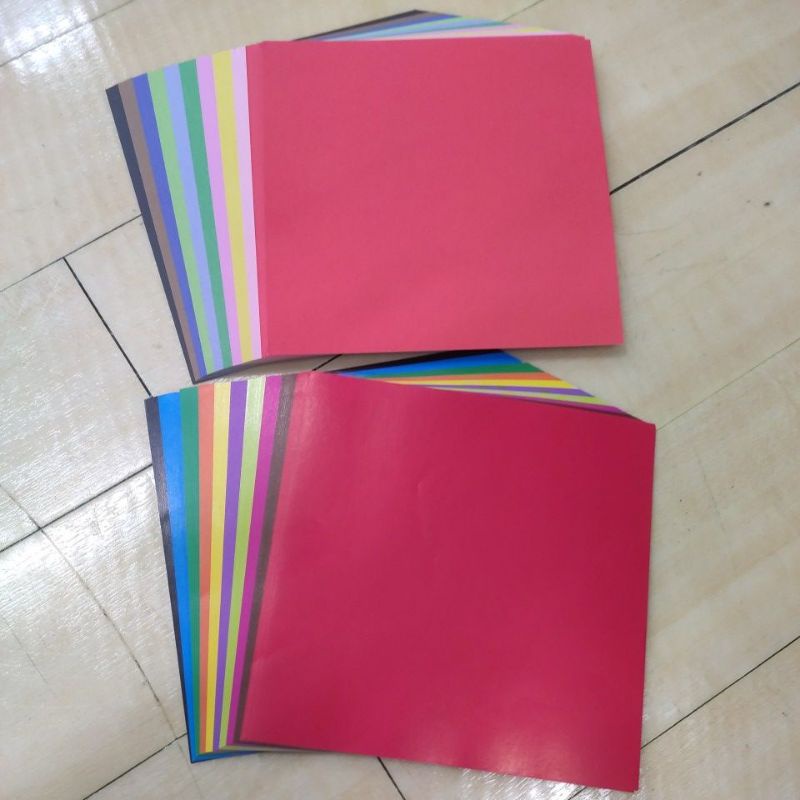 綜合色 台灣製 100張 大包裝 素面 色紙 教學素材 剪紙 摺紙 教學用 雙面 雙色 小 特殊色 色紙 單面 加加