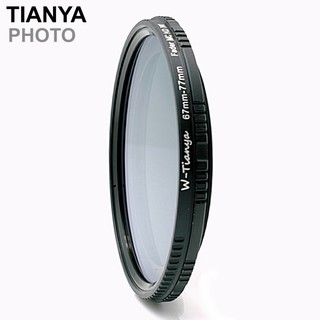 我愛買#Tianya可調ND濾鏡ND2-ND400濾鏡VND濾鏡77mm濾鏡77mm減光鏡ND減光鏡全黑色濾鏡TN77O