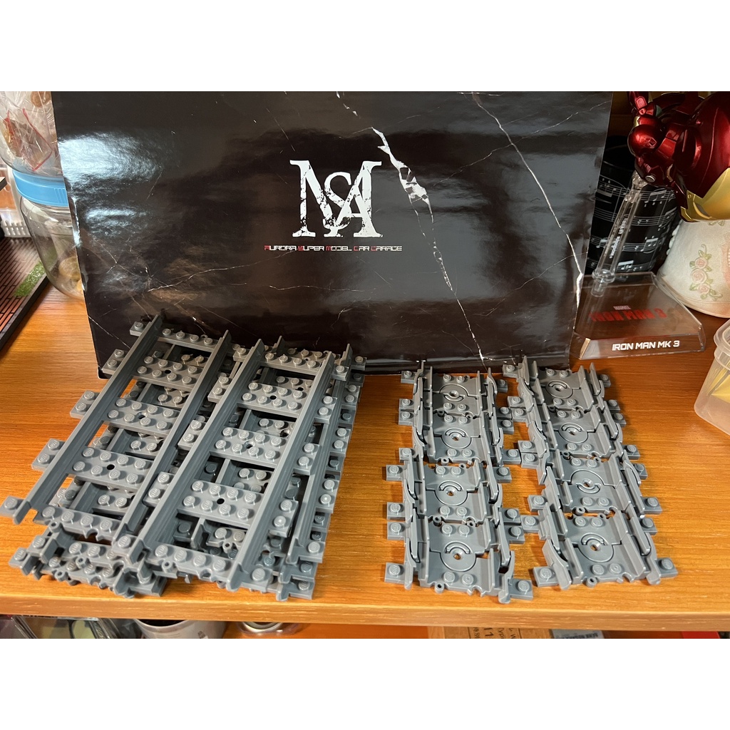 樂高 LEGO 火車 直軌 彎軌 軌道 鐵軌 鐵道 53401 灰色 全新 積木 玩具