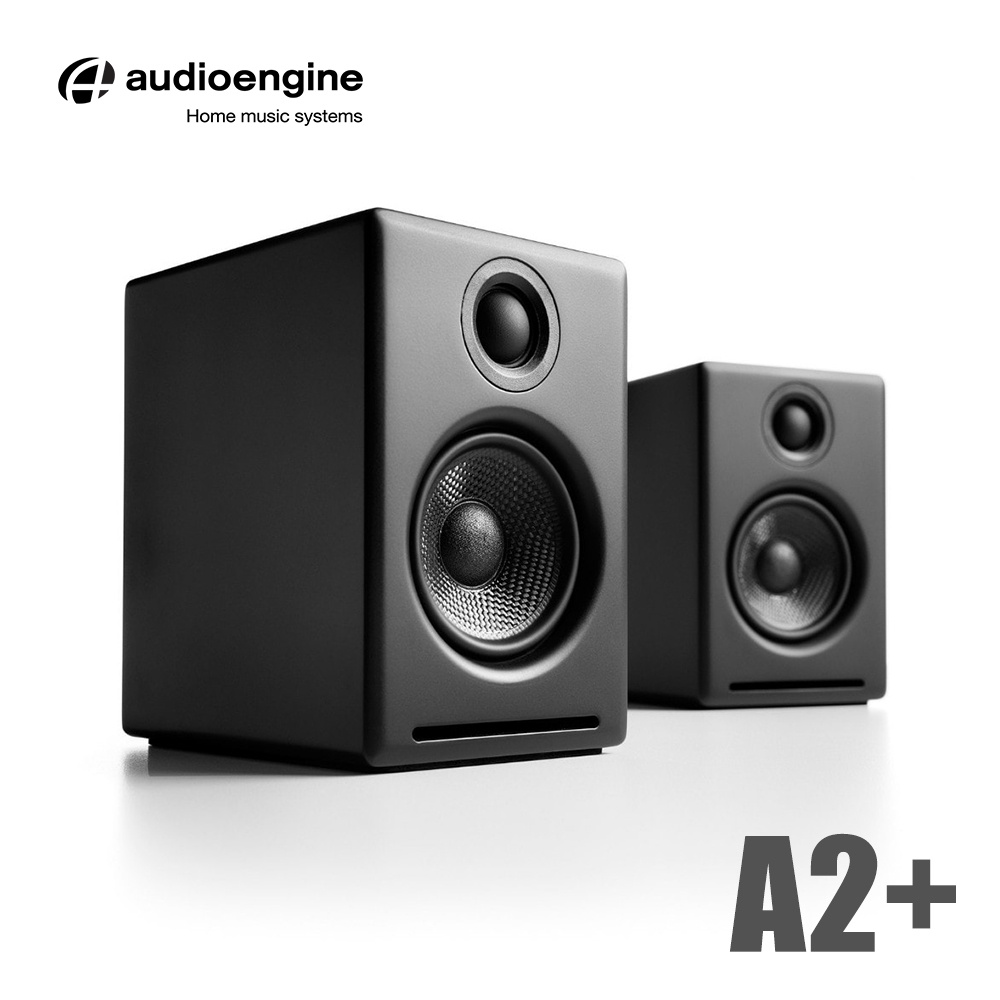 【Audioengine 台灣】A2+ wireless主動式立體聲藍牙書架喇叭-黑色