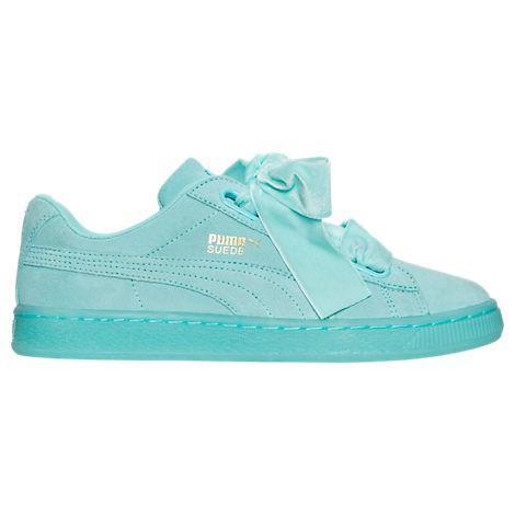 puma suede heart blue