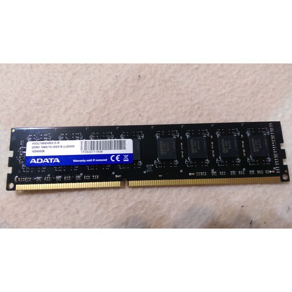 威剛 DDR3 1866 8G 雙面 終身保固 (1600 1333 參考)