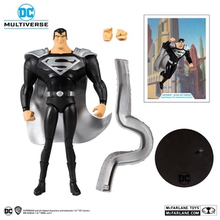｛克拉克玩具｝麥法蘭 7吋 DC 動畫版 黑超人 超人 黑色英雄服 SUPERMAN