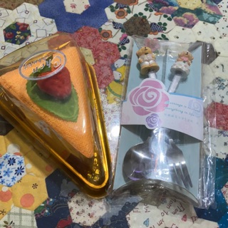 全新 婚禮小物 蛋糕🍰造型毛巾及小熊🐻造型餐具