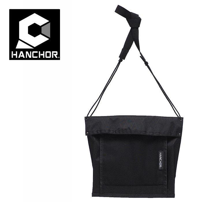 【Hanchor 台灣】FACET 輕量隨身斜背小包 斜背包 側背包 隨身包 黑色 (OD24)