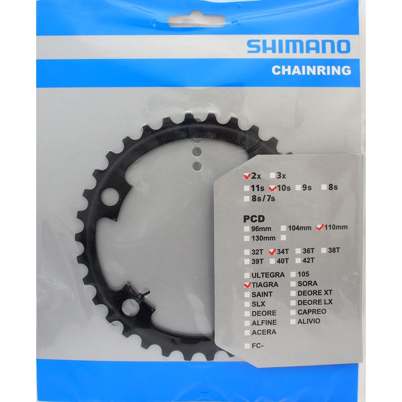 Shimano TIAGRA FC-4700 2X10速 34T齒片，黑色，用於 50-34T大齒盤