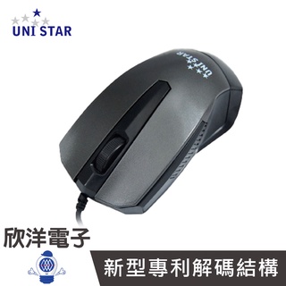 UNI STAR 高準度USB光學滑鼠 線長1.2M (M-117) 電腦 筆電 USB 隨身碟 護腕墊 滑鼠墊 鍵盤