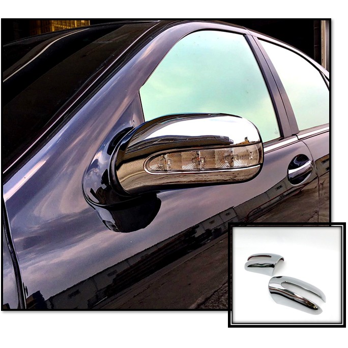 圓夢工廠 Benz 賓士 S W220 S320 S350 S430 S55 1998~02 鍍鉻銀 後視鏡蓋 後照鏡蓋