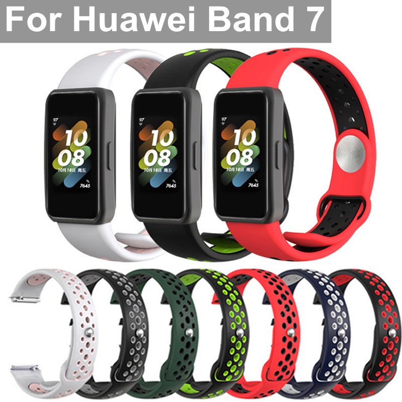 適用於 Huawei band 7 錶帶替換運動軟矽膠手錶帶腕帶, 適用於 Huawei band 6 / honor