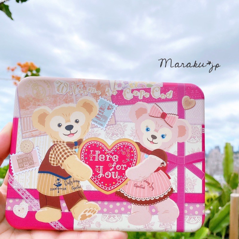日本代購 Disney海洋迪士尼園區限定 情人節 Duffy 雪莉玫 達菲 餅乾禮盒 鐵盒 收納盒 糖果盒 飾品盒