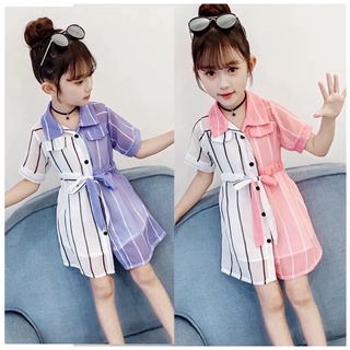 【i台灣】B56(現貨+快出出貨)韓版夏季兒童 雪紡短袖T恤 洋裝(9-16) 兒童短袖上衣 男童 女童 童裝 洋裝