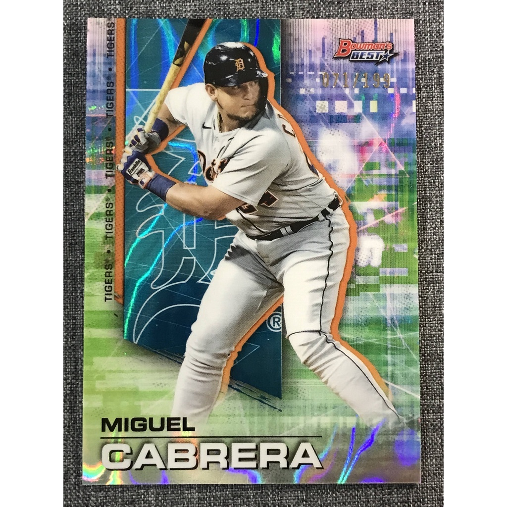 Miguel Cabrera 胖卡布 亮面限量卡 500轟準名人堂 老虎隊 2021 Bowman's Best