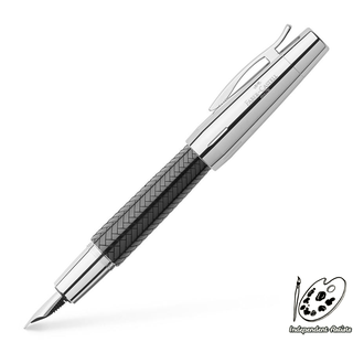 德國輝柏 FABER-CASTELL E-Motion系列 天然樹脂 鑲木紋 黑色鋼筆