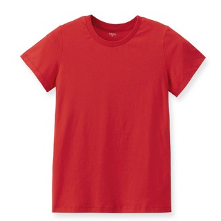 【ERSS】經典純棉圓領素色T恤 - 女 紅色 K70034
