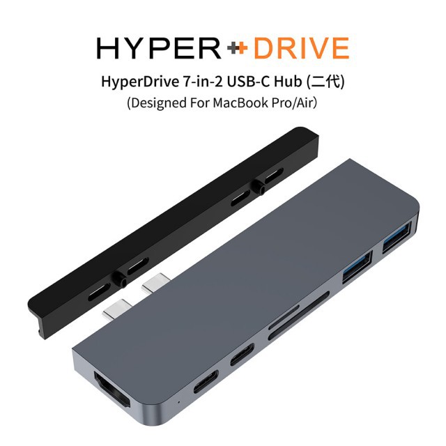 【HyperDrive】7-in-2 USB-C Hub 二代-太空灰(HyperDrive)