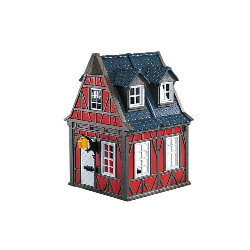 摩比人Playmobil 7785 中古世紀紅色木條房屋