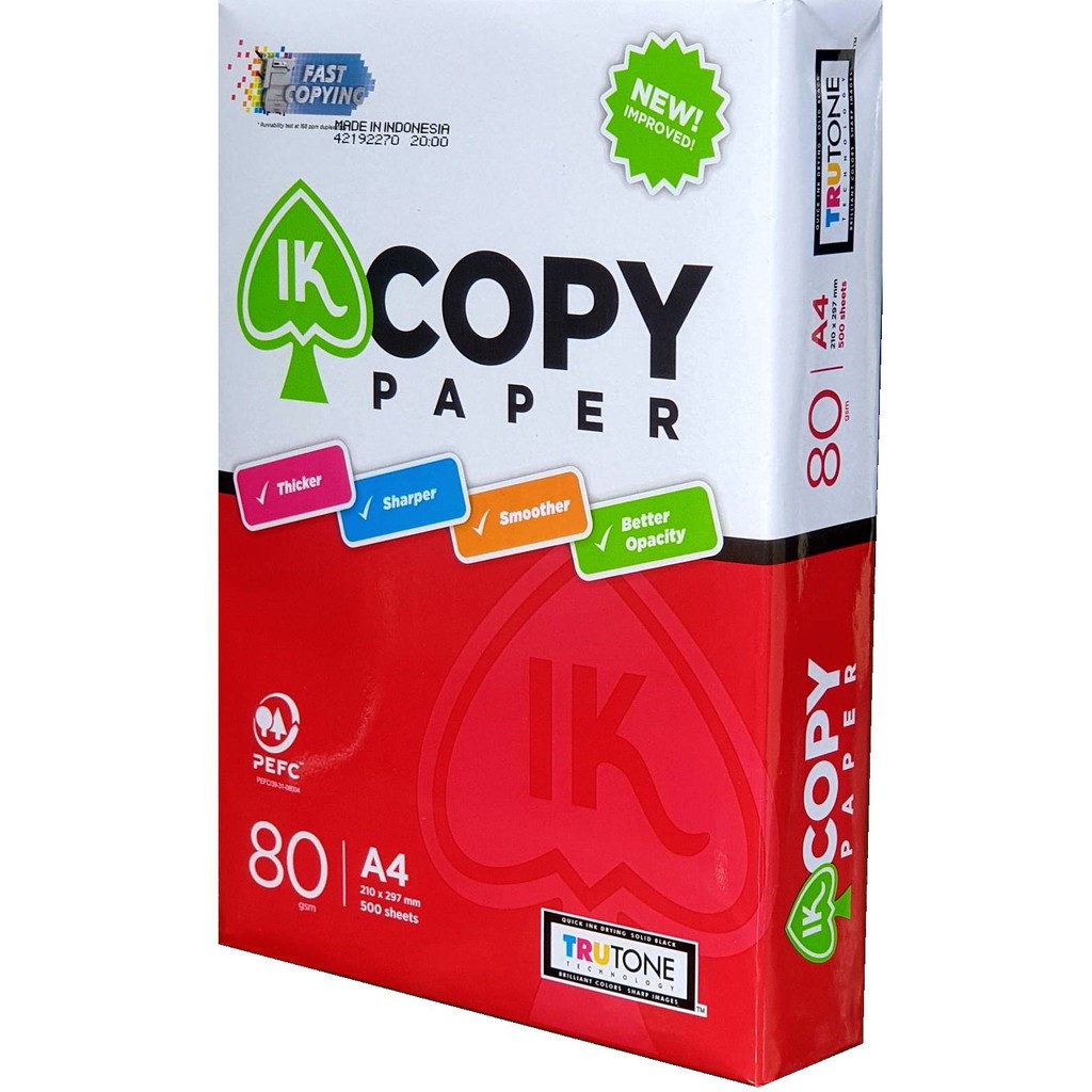 IKcopy (A4)(A3)(B4) 80磅 影印紙/環保紙 (25包/5箱) (含稅價)【超過五箱請加購運費】