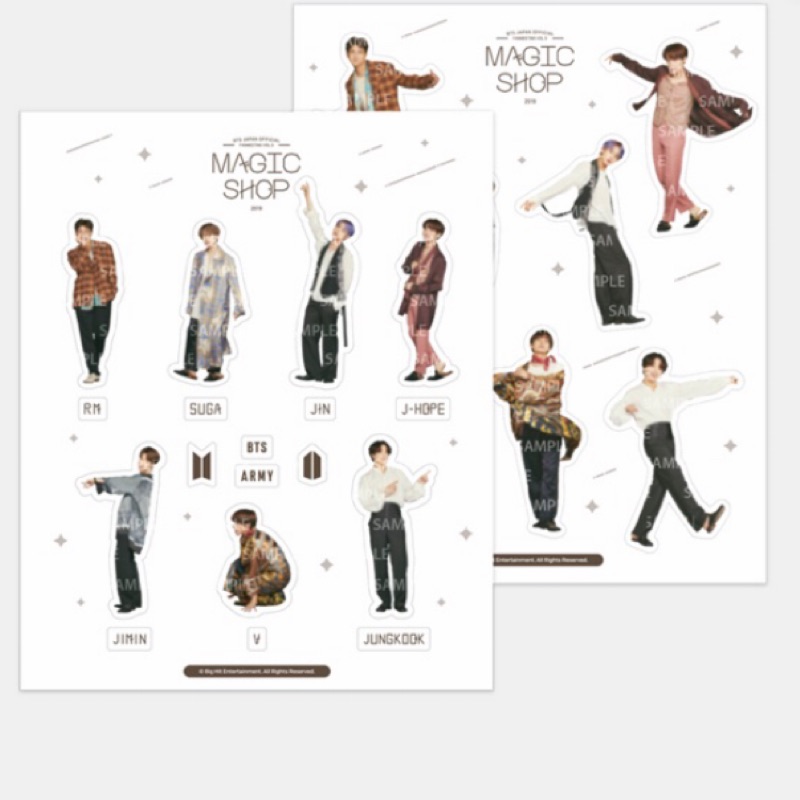 現貨 BTS  Magic shop 裝飾貼紙（一組兩張） FM週邊