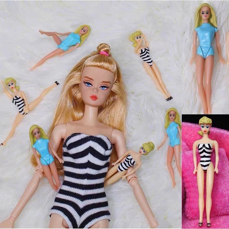 🍄 𝗠𝗲𝗹𝗼𝗻現貨｜世界上最小的芭比娃娃💃 迷你芭比 可動人偶 復刻版 娃娃屋 娃用家具 公仔配件 袖珍玩具 微縮模型