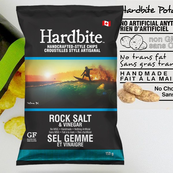 [伽利略市集]【加拿大Hardbite】哈比特洋芋片礦鹽醋酸150G .蘋果.甜心.餅乾..鹽味~全新口味