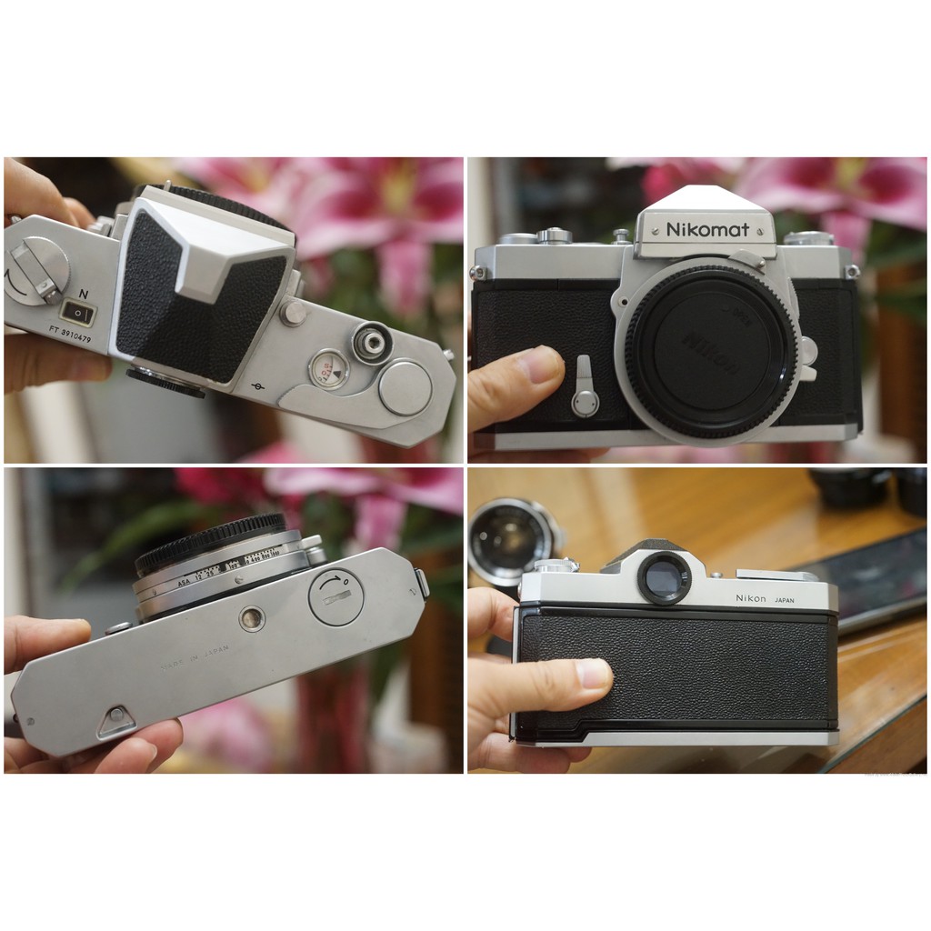 漂亮尼康Nikon FTN銀黑機EL 黑機加購白嘴NIKKOR-S.C. 50mm & 35mm標準 