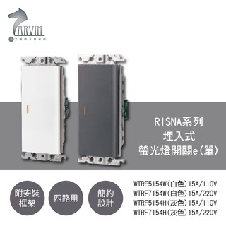 國際牌 Panasonic RISNA 系列 埋入式螢光燈開關 四路用 WTRF5154 WTRF7154