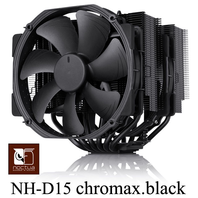 二手品/保固內- Noctua貓頭鷹 NH-D15 chromax.black 黑化版 高16.5cm/六年保固/散熱器