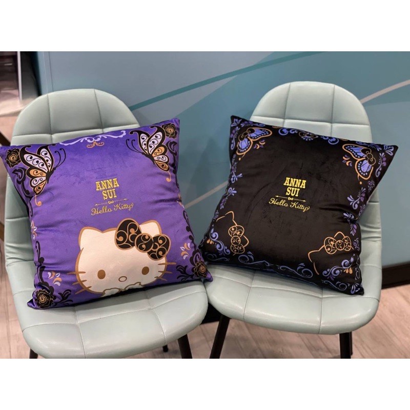 💕姿琴精品  現貨 時尚聯萌集點送 ANNA SUI 三麗鷗 Hello kitty 刺繡抱枕保暖毯組