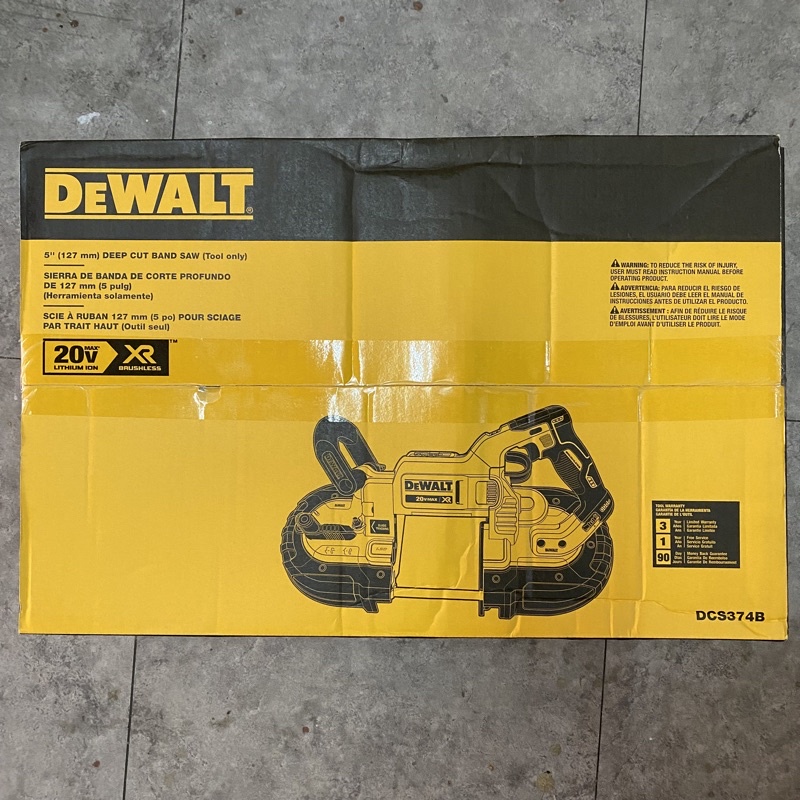 🌀含稅🌀全新得偉DeWALT 20V DCS374 5”(127mm)無刷帶鋸機DCS377/DCS371