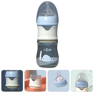 Dr.green 1pcs 嬰兒奶瓶寬頸奶瓶 150ML / 240ML 帶牛奶分配器