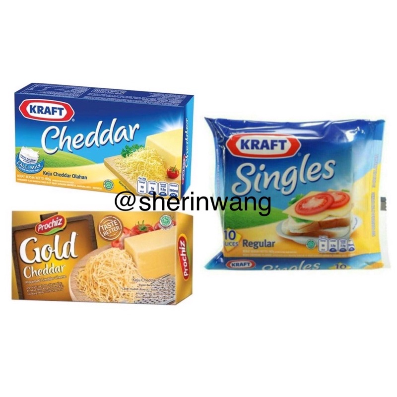 起司🧀️ Keju Prochiz Kraft Cheddar Gold 160g keju gold